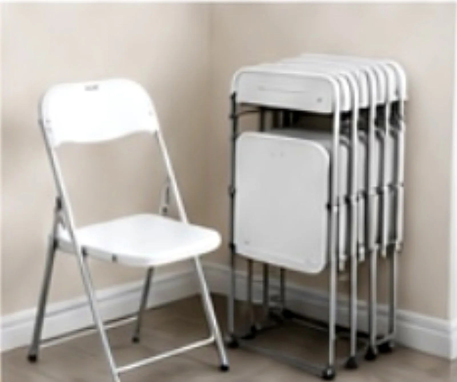 White folding chair