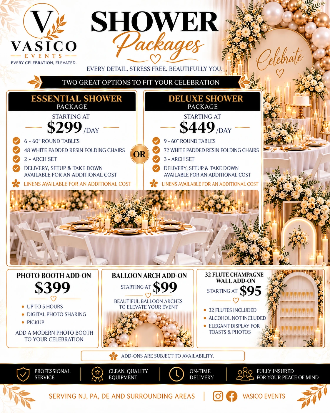 Shower packages flyer