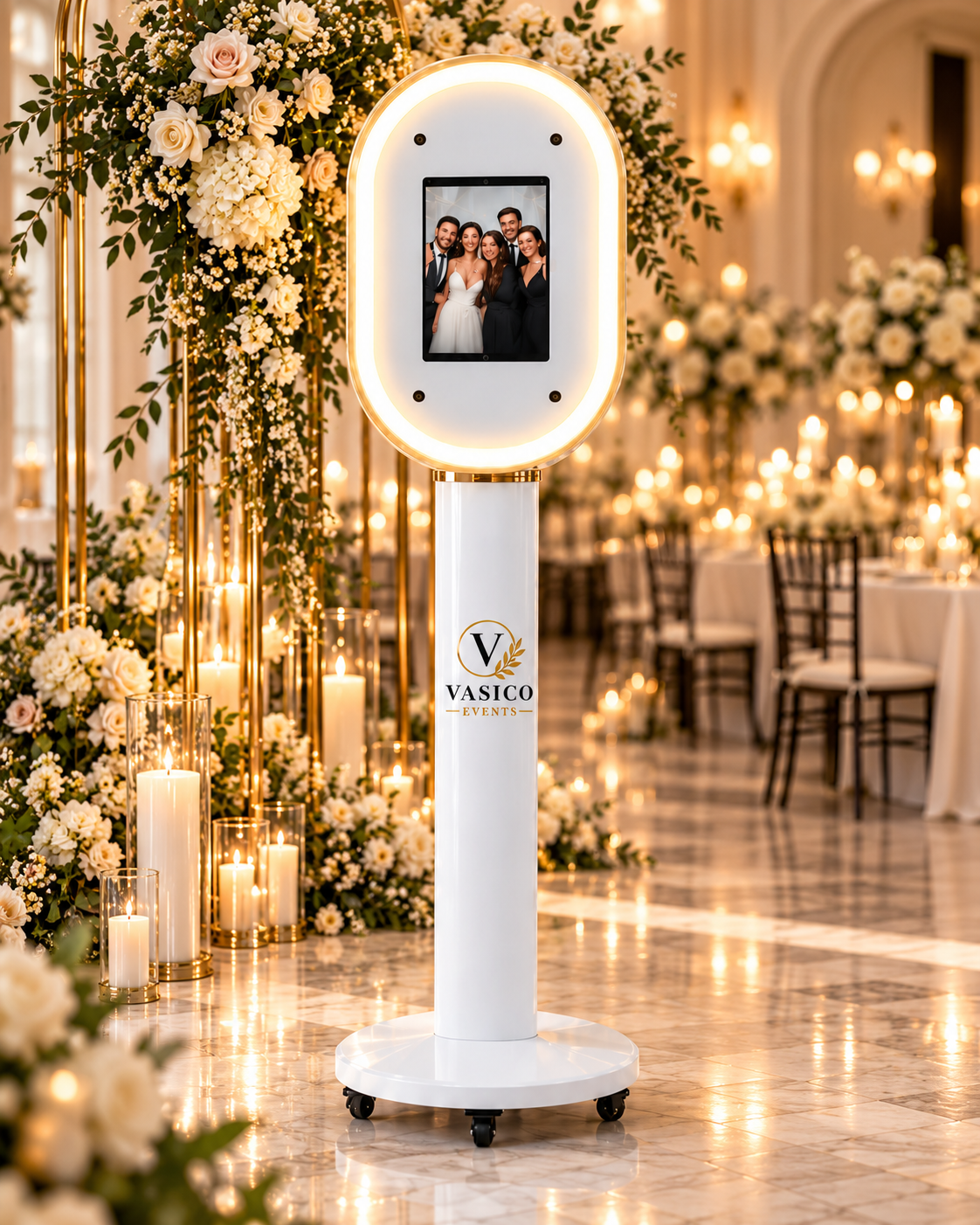 Digital photo booth at an elegant event